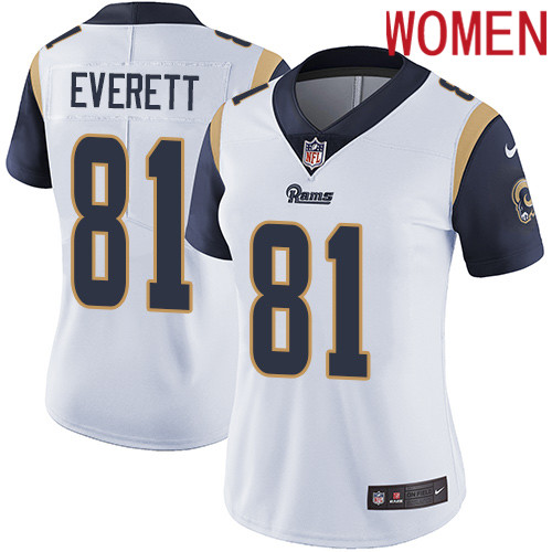 2019 Women Los Angeles Rams #81 Everett white Nike Vapor Untouchable Limited NFL Jersey